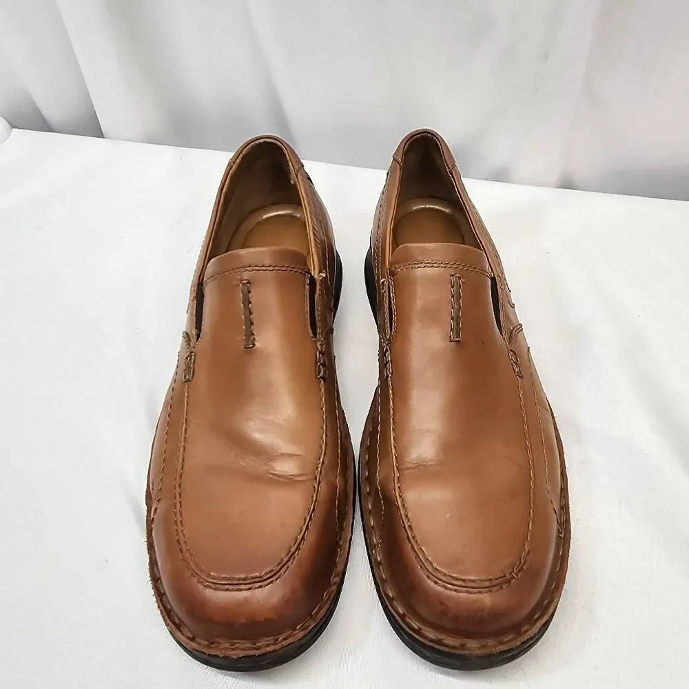 Clarks Northam Racer Slip On Leather Loafer Cognac Men's 11 Casual Ortholite